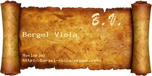 Bergel Viola névjegykártya